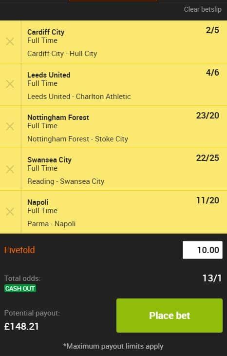 accumulator tips for tonight.